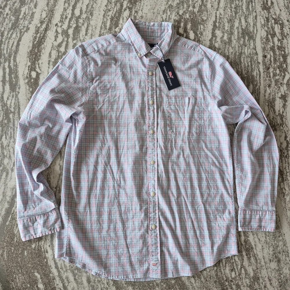 Vineyard Vines Men's Castaway Murray Long Sleeve Shirt Size Medium NEW - Picture 2 of 2